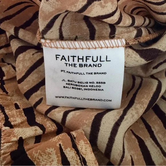 Faithfull The Brand St. Tropez Saint Midi Wilde Animal Print Dress Sz S - Picture 11 of 16